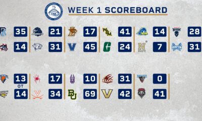 CAA FB Week 1 Scoreboard